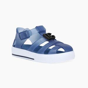 Dolce & Gabbana Blue Jelly Walker Sandal with White Sole and Black Logo